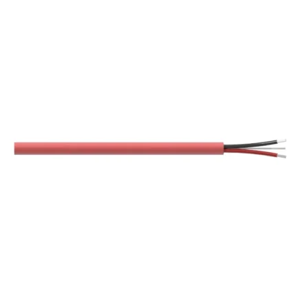 CBR102 – Cable de 2 Conductores con Chaqueta de FEP Rojo y Blindaje de Foil