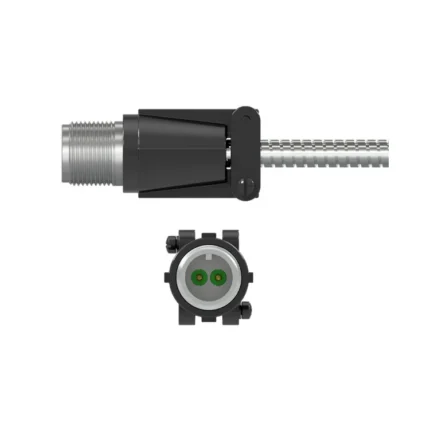 R2H – Conector de 2 Pines Estilo MIL para Cables con Armadura