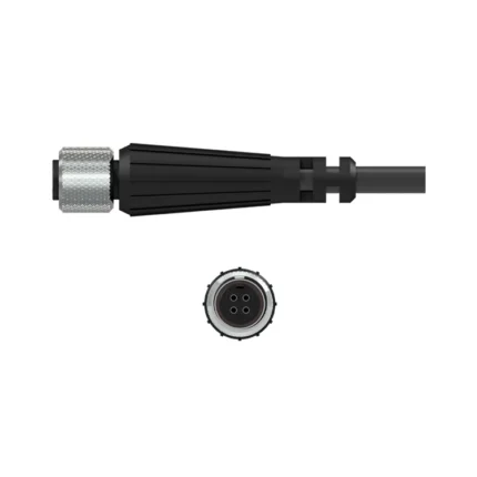 J4C – Conector de 4 Pines Mini-MIL con Alivio de Tensión de Goma